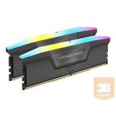   CORSAIR VENGEANCE RGB 32GB 2x16GB DDR5 5200MT/s DIMM Unbuffered 40-40-40-77 Std PMIC AMD EXPO Cool Grey Heatspreader 1.25V