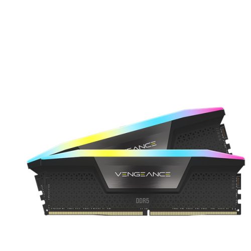 CORSAIR Memória VENGEANCE RGB DDR5 32GB 6000MHz CL38 INTEL (Kit of 2), fekete