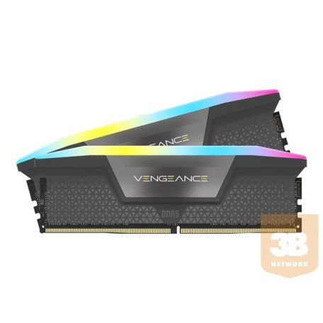 CORSAIR VENGEANCE RGB 32GB 2x16GB DDR5 6000MT/s DIMM Unbuffered 36-36-36-76 Std PMIC AMD EXPO Cool Grey Heatspreader Black PCB 1.35V