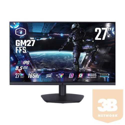 COOLER MASTER Monitor Gaming 27" GM27-FFS, 165Hz, FHD 1920x1080, Adaptive Sync, 2xHDMI2.0/2xDisplayport1.4