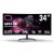 COOLER MASTER Ívelt VA Monitor Quantum Dot, 34" GM34-CW, 144Hz, UWQHD 3440x1440, FreeSync2, 2xHDMI2.0/1xDisplayport1.2