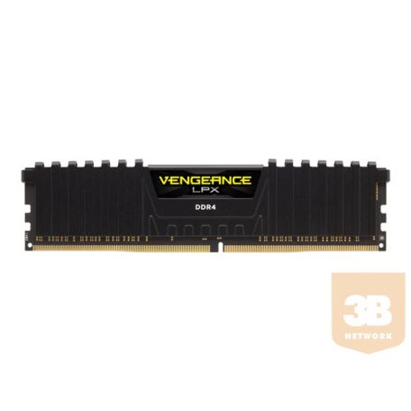 CORSAIR 16GB DDR4 3000MHz 288 DIMM unbuffered 16-20-20-38 Vengeance LPX Black Heat Spreader 1.35V XMP2.0