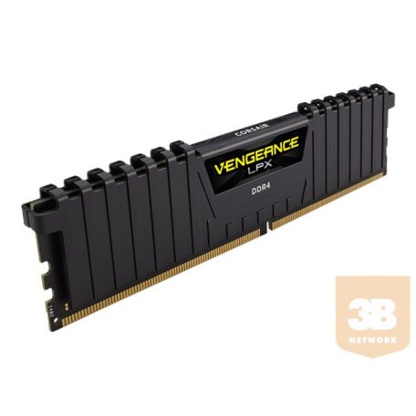 CORSAIR 16GB RAMKit 2x8GB DDR4 3000MHz 2x288 DIMM Unbuffered 16-20-20-38 Vengeance LPX Black Heat Spreader 1.35V XMP2.0