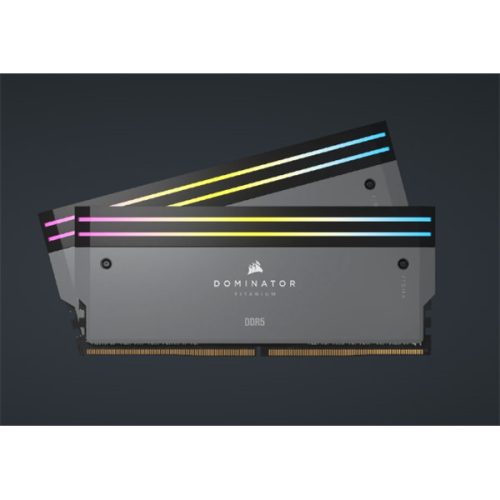 CORSAIR Memória DOMINATOR TITANIUM RGB DDR5 32GB 4800MHz CL30, AMD (Kit of 2), szürke