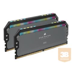   CORSAIR DOMINATOR PLATINUM RGB 32GB 2x16GB DDR5 5200MT/s DIMM Unbuffered 40-40-40-77 STD PMIC AMD EXPO Cool Grey Heatspreader 1.25V