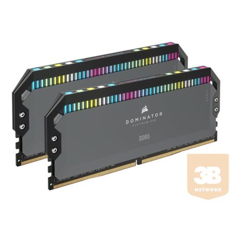 CORSAIR DOMINATOR PLATINUM RGB 32GB 2x16GB DDR5 5600MT/s DIMM Unbuffered 36-36-36-76 Std PMIC AMD EXPO Cool Grey Heatspreader 1.25V