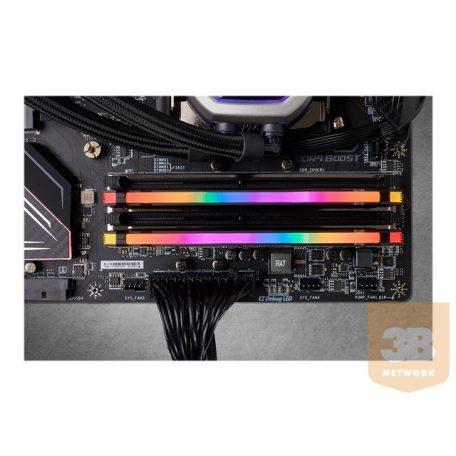 CORSAIR 16GB RAMKit 2x8GB DDR4 3200MHz 2x288 DIMM Unbuffered 16-18-18-36 Vengeance RGB Pro Black Heat Spreader RGB LED 1.35V XMP2.0