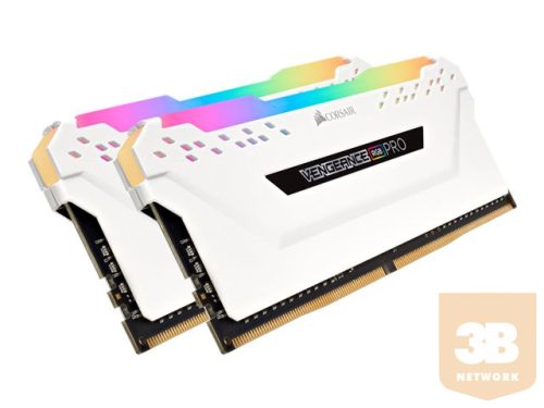 CORSAIR 16GB RAMKit 2x8GB DDR4 3200MHz 2x288 DIMM Unbuffered 16-18-18-36 Vengeance RGB Pro White Heat Spreader RGB LED 1.35V XMP2.0