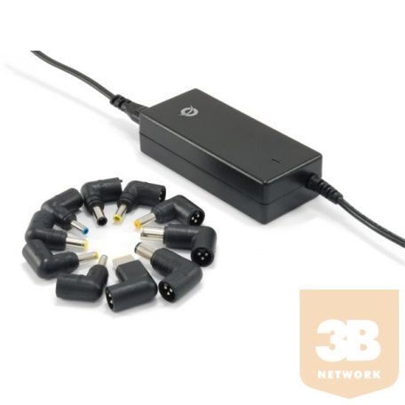 Conceptronic Univerzális Notebook adapter 65W - CNB65 (10 csatlakozó, túlfeszültség/rövidzárlat/túlmelegedés védelem)