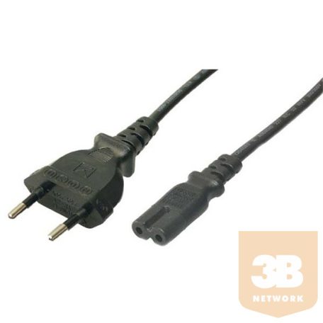 KAB LogiLink CP092 2-s hálózati kábel - Fekete - 1,8m