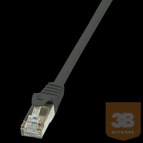 LOGILINK patch kábel, Cat.5e F/UTP 0,25m fekete