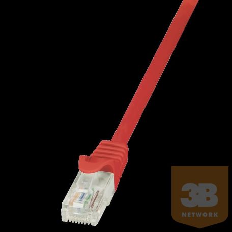 LOGILINK - patch kábel, CAT 5e UTP 0,25m piros