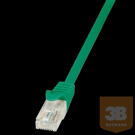 LOGILINK - patch kábel, CAT 5e UTP 0,25m zöld