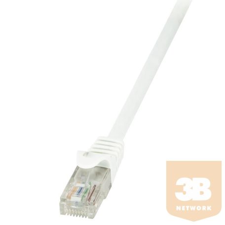 LOGILINK patch kábel, Cat.6 U/UTP EconLine 0,25m fehér