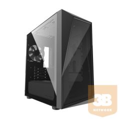   COOLER MASTER Ház Mini Tower ATX CMP 320L Tápegység nélkül, Üvegfalú, Fekete