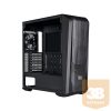 COOLER MASTER Ház, Mid Tower ATX CMP 520L, Edzett üveg, Tápegység nélkül, fekete