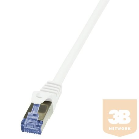 LOGILINK patch kábel, Cat.6A 10G S/FTP PIMF PrimeLine 0,50m fehér