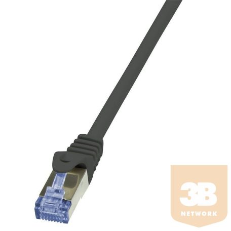 LOGILINK patch kábel, Cat.6A 10G S/FTP PIMF PrimeLine 0,50m fekete