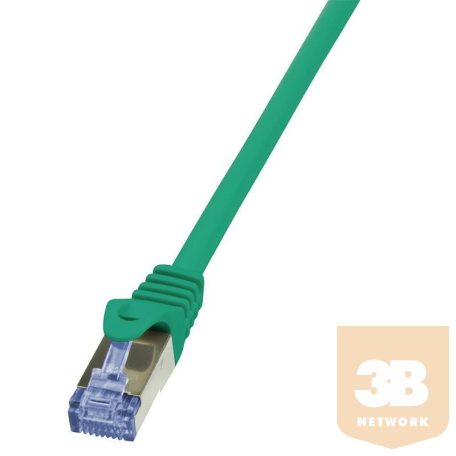 LOGILINK patch kábel, Cat.6A 10G S/FTP PIMF PrimeLine zöld 0,50m