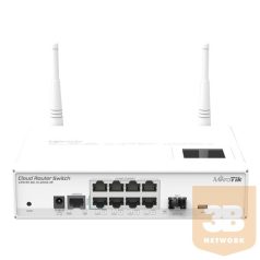   Mikrotik (CRS109-8G-1S-2HnD-IN) Cloud router, 8 gigabit LAN, 1x SFP, wireless-b/g/n, USB, PoE