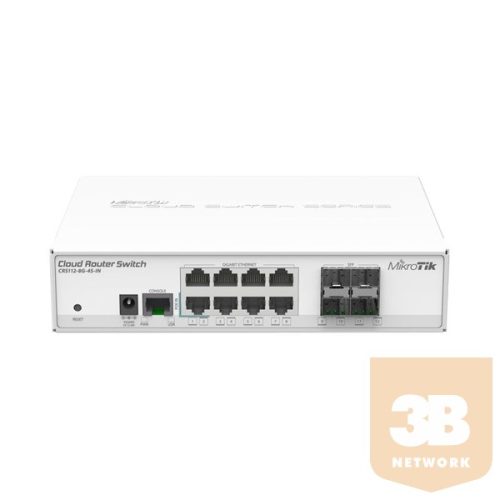 MIKROTIK Cloud Router Switch 112-8G-4S-IN with QCA8511 400Mhz CPU, 8xGigabit LAN, 4xSFP