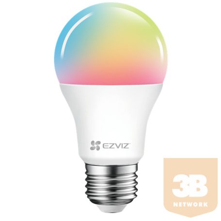 EZVIZ Állítható fényerejű színes WiFi LED izzó LB1, 806 lumen, 6500-2700K, ütemezés&időzítés, energiatakarékos, 8W, E27