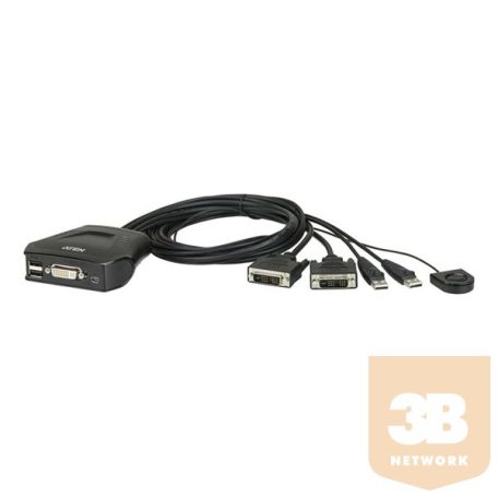 ATEN KVM Switch 2PC DVI USB CS22D+Kábel