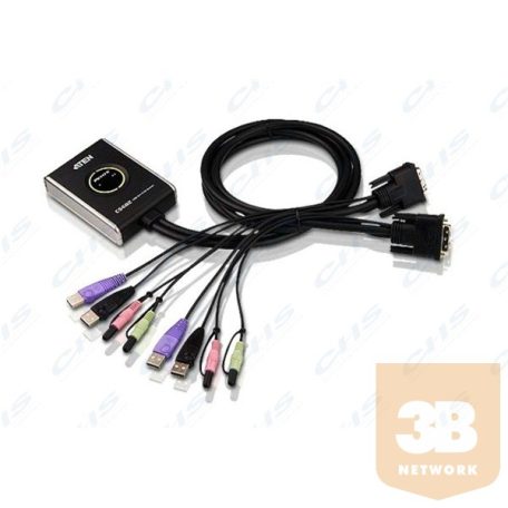 ATEN KVM Switch 2PC USB DVI + kábel