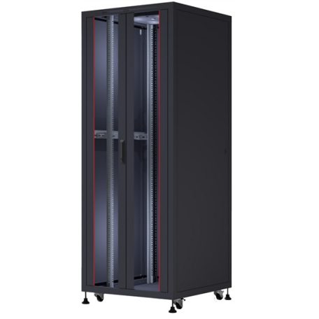 FORMRACK 26U Cosmoline 800x800 19" szabadon álló rack szekrény - RAL9005 fekete