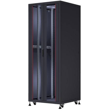 FORMRACK 42U Cosmoline 800x800 19" szabadon álló rack szekrény - RAL9005 fekete