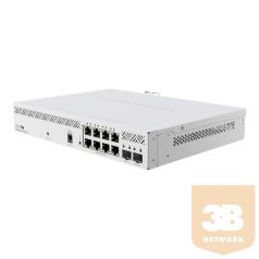   MIKROTIK Cloud Smart Switch 8x1000Mbps + 2x10000Mbps SFP+, Menedzselhető, Rackes - CSS610-8P-2S+IN