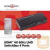 ADA Club 3D HDMI 2.0 4K60Hz UHD Switchbox 4 ports