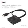 ADA Club3D HDMI 2-in-1 Bi-directional Switch for 8K60Hz or 4K120Hz