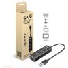 USB Club3D USB 3.2 Gen1 Type-A, 3 Ports Hub with Gigabit Ethernet