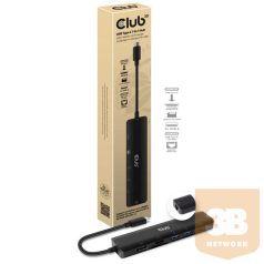   ADA Club3D USB-C 7in1 Hub HDMI 4K60Hz SD TF Card slot 2x USB-A + USB-C PD RJ45