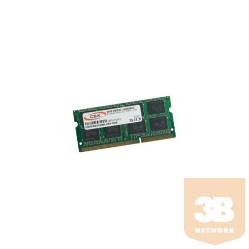 CSX Notebook 4GB DDR3 (1600Mhz, 512Mx8) CL11 SODIMM memória (Low Voltage 1,35V!)