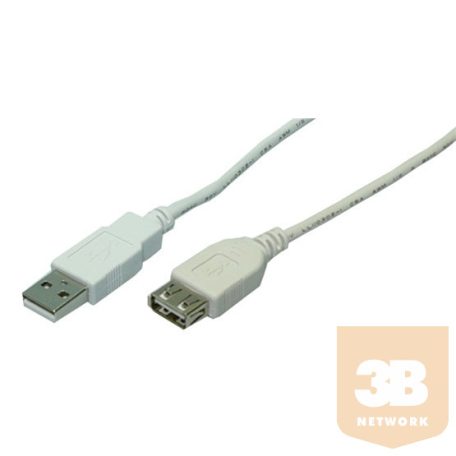 KAB LogiLink CU0010 USB2.0 apa/anya kábel - Szürke - 2m