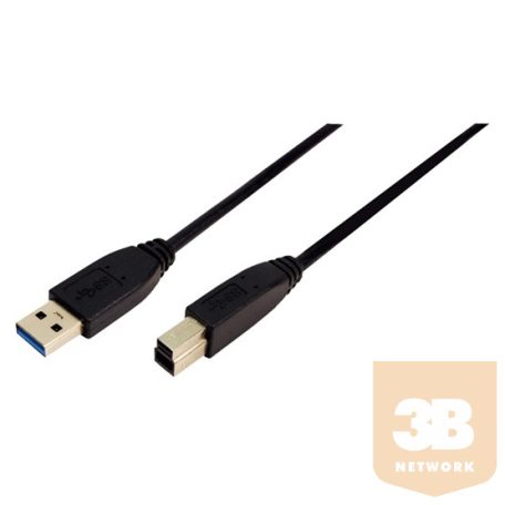 KAB LogiLink CU0023 USB 3.0 A - B 2xapa csatlakozó kábel - 1m