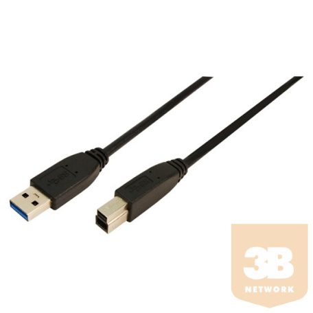 KAB LogiLink CU0024 USB 3.0 A - B 2xapa csatlakozó kábel - 2m