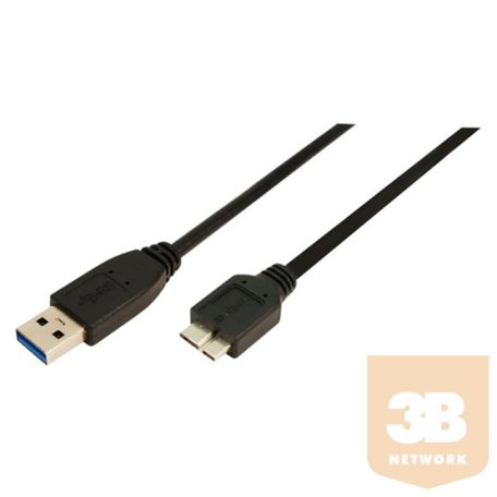 KAB LogiLink CU0027 USB 3.0 A->B Micro 2x apa csatlakozó kábel - 2m