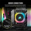 CORSAIR CPU hűtő iCUE LINK H100i RGB AIO (vízhűtés), 2 Ventilátorots, LGA1700 támogatással, fekete