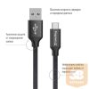 COLORWAY Kábel, Cable USB Type-C 2m 2.4A black (CW-CBUC008-BK)