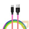 COLORWAY Kábel, Cable USB Type-C (multicolor) 2.4A 1M (CW-CBUC018-MC)