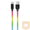 COLORWAY Kábel, Cable USB Type-C (multicolor) 2.4A 1M (CW-CBUC018-MC)