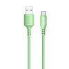 COLORWAY Kábel, USB to Type-C cable (soft silicone) 2.4A 1m green (CW-CBUC042-GR)