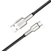 COLORWAY Kábel,  USB - Type-C (head metal) 2.4A 1m black (CW-CBUC046-BK)