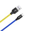 COLORWAY Kábel, USB - Type-C (national) 2.4A 1m blue yellow (CW-CBUC052-BLY)