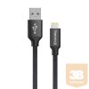 COLORWAY Kábel, Cable USB Apple Lightning 2m 2.4A black (CW-CBUL007-BK)