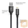 COLORWAY Kábel, Cable USB Apple Lightning 2m 2.4A black (CW-CBUL007-BK)