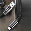 COLORWAY Kábel, USB - Apple Lightning (zinc alloy + led) 2.4A 1m black (CW-CBUL035-BK)